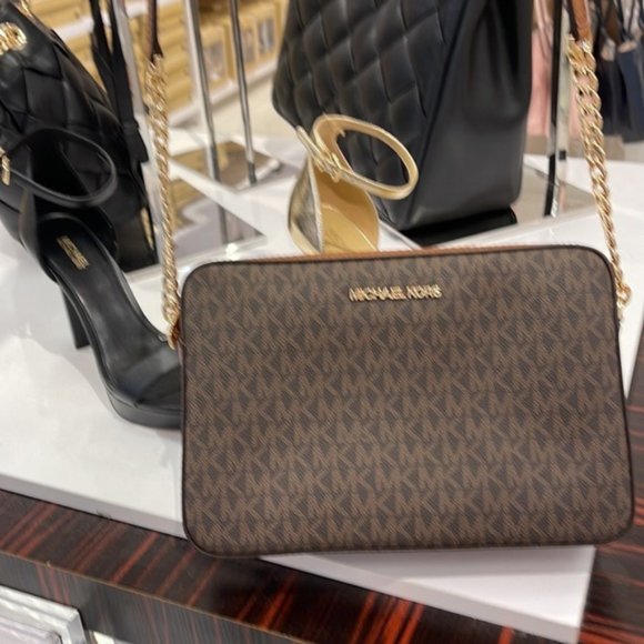 Michael Kors large Jet Set Item EW Crossbody Brown - Picture 5 of 16